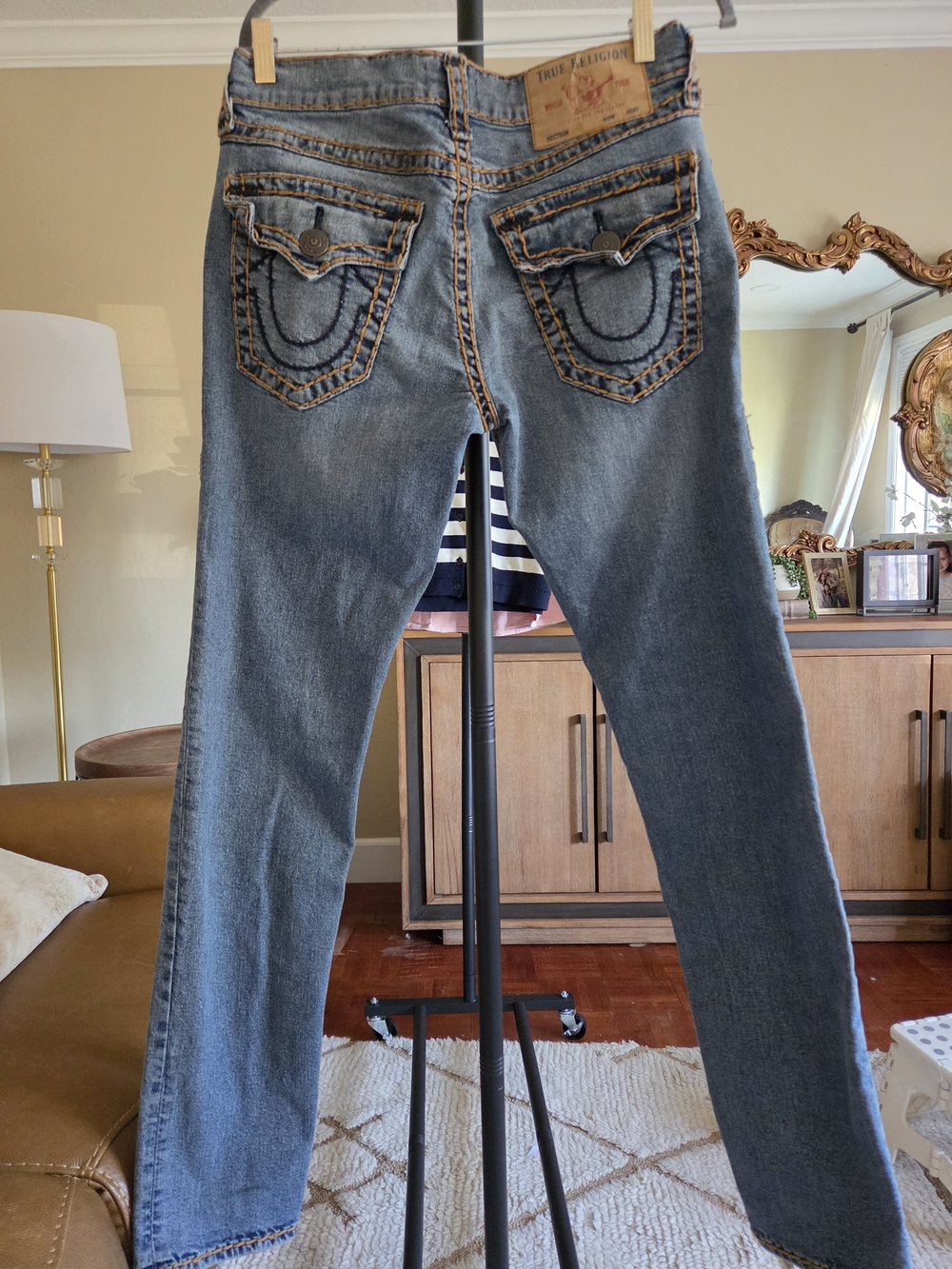 True Religion Men's Slim Jeans - Medium Blue Wash